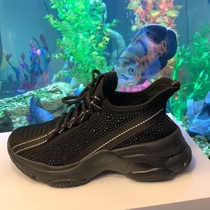 Black Rhinestone Women’s Sneakers 8.5